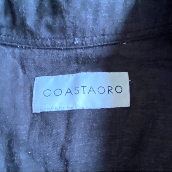 COASTAORO 100% Cotton Short Sleeve Button Up Shirt Mens L - Picture 4 of 7